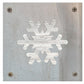 Snowflake Metal Wall Art on Reclaimed Wood, Winter Cabin Decor, Christmas Sign
