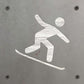 Snowboarder Metal Wall Art on Reclaimed Wood, Snowboard Sign, Ski Cabin Decor