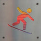 Snowboarder Metal Wall Art on Reclaimed Wood, Snowboard Sign, Ski Cabin Decor