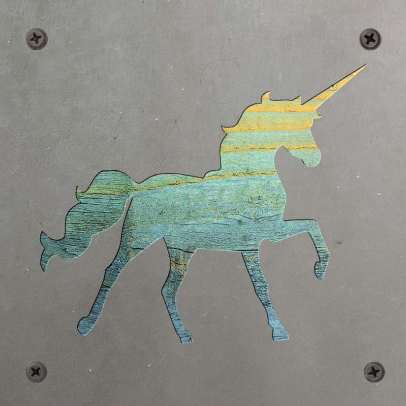Unicorn Metal Wall Art on Reclaimed Wood, Girls Room Decor, Unicorn Gift