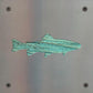 Fish Metal Wall Art on Reclaimed Wood, Small 5.5 Inch Fishing Sign, Angler Gift