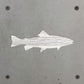 Fish Metal Wall Art on Reclaimed Wood, Small 5.5 Inch Fishing Sign, Angler Gift