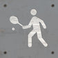 Tennis Player Metal Wall Art on Reclaimed Wood, Tennis Sign, Tennis Gift, 5.5 Inch Square Steel Sign, Tennis Coach Gift, Tennis Decor