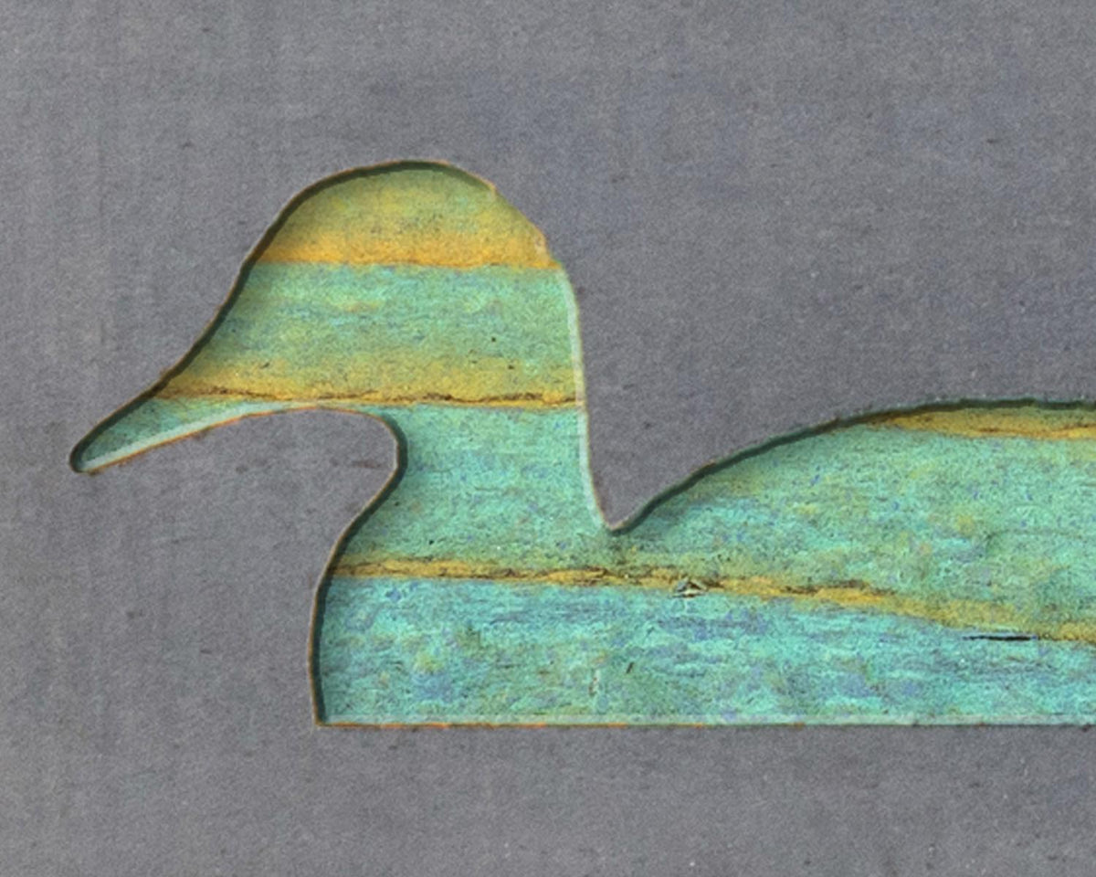 Duck Metal Wall Art on Reclaimed Wood, Lake Cabin Decor, Duck Hunter Gift, 5.5 Inch Square Steel Sign, Waterfowl Decor, 