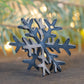 3D Metal Snowflake Ornament: Winter Holiday Decor