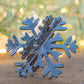 3D Metal Snowflake Ornament: Winter Holiday Decor