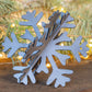 3D Metal Snowflake Ornament: Winter Holiday Decor