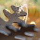 3D Metal Snowflake Ornament: Winter Wedding Placecard Holder