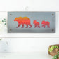 Bear Family Metal Wall Art on Reclaimed Wood, Mama Bear and Cubs, Cabin Decor