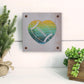 Football Heart Metal Wall Art on Reclaimed Wood, Football Gift, Boys Room, 5.5 Inch Square Steel Sign, Football Decor, Football Mom