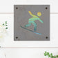Snowboarder Metal Wall Art on Reclaimed Wood, Snowboard Sign, Ski Cabin Decor