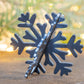 3D Metal Snowflake Ornament: Winter Holiday Decor