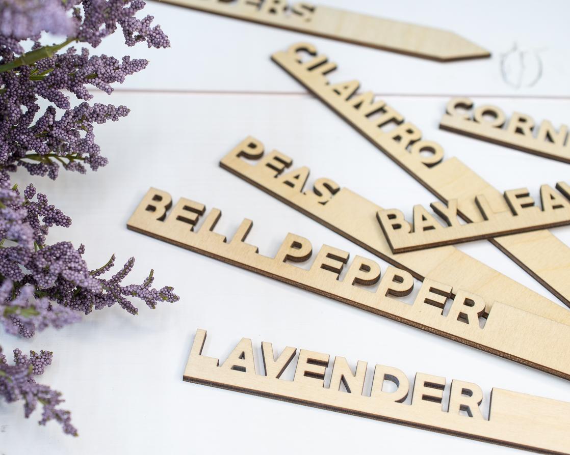 Eco Friendly Plant Markers: Wood Garden Herb Labels