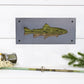 Trout Metal Wall Art on Reclaimed Wood, 12.5 Inch Fishing Decor, Fisherman Gift