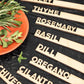 Herb Marker Set: Eco Friendly Wooden Garden Markers, Gardener Gift