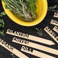 Herb Marker Set: Eco Friendly Wooden Garden Markers, Gardener Gift