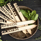 Herb Marker Set: Eco Friendly Wooden Garden Markers, Gardener Gift