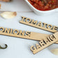 Salsa Garden Marker Set: Laser-Cut Birch Wood Herb Stakes