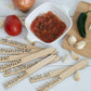 Salsa Garden Marker Set: Laser-Cut Birch Wood Herb Stakes