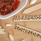 Salsa Garden Marker Set: Laser-Cut Birch Wood Herb Stakes