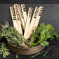 Herb Marker Set: Eco Friendly Wooden Garden Markers, Gardener Gift