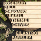 Herb Marker Set: Eco Friendly Wooden Garden Markers, Gardener Gift