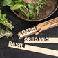 Herb Marker Set: Eco Friendly Wooden Garden Markers, Gardener Gift