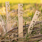 Funny Garden Markers: Birch Wood Plant Stakes, Set of 8
