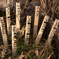 Funny Garden Markers: Birch Wood Plant Stakes, Set of 8
