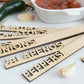 Salsa Garden Marker Set: Laser-Cut Birch Wood Plant Stakes