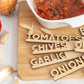 Salsa Garden Marker Set: Laser-Cut Birch Wood Herb Stakes