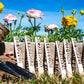 Bee Garden Markers: Birch Wood Pollinator Stakes, Set of 8