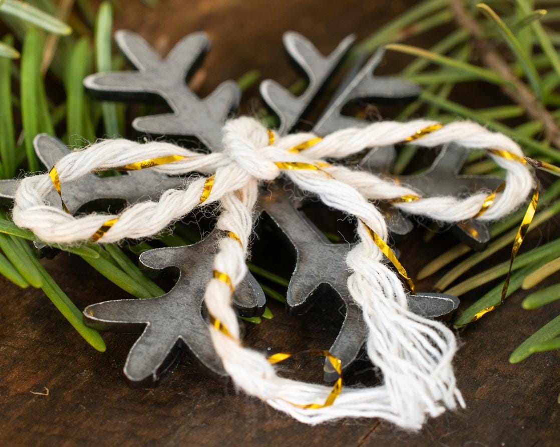 3D Metal Snowflake Ornament: Winter Holiday Decor