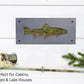 Painted Trout Metal Wall Art on Reclaimed Wood, 12.5 Inch Lodge Decor, Angler Gift, Fly Fishing Art, Fishing Cabin Decor, Fisherman Gift