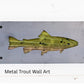 Painted Trout Metal Wall Art on Reclaimed Wood, 12.5 Inch Lodge Decor, Angler Gift, Fly Fishing Art, Fishing Cabin Decor