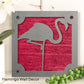 Flamingo Metal Wall Art on Reclaimed Wood, Tropical Coastal Decor, Flamingo Gift