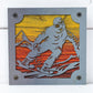 Snowboarder Metal Wall Art on Reclaimed Wood, Snowboard Cabin Decor, Rider Gift