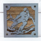 Snowboarder Metal Wall Art on Reclaimed Wood, Snowboard Cabin Decor, Rider Gift