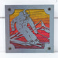 Skier Metal Wall Art on Reclaimed Wood, Downhill Ski Decor, Ski Lodge Gift