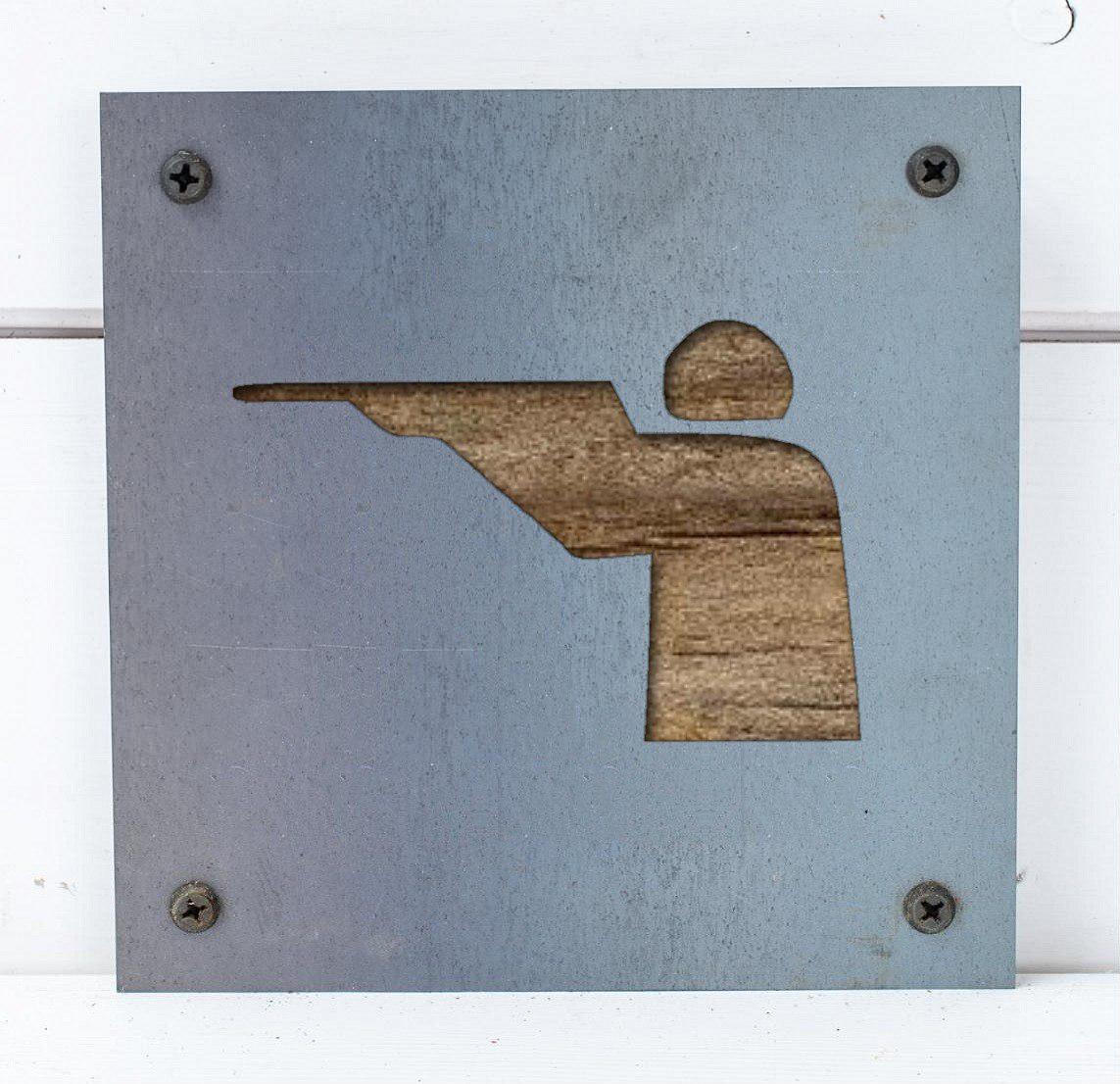Hunter Metal Wall Art on Reclaimed Wood, Hunting Sign, Hunter Gift for Dad