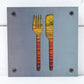 Fork and Knife Metal Wall Art on Reclaimed Wood, Kitchen Sign, Dining Room Decor