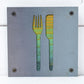 Fork and Knife Metal Wall Art on Reclaimed Wood, Kitchen Sign, Dining Room Decor