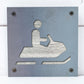 Snowmobile Metal Wall Art on Reclaimed Wood, Small 5.5 Inch Sled Sign, Sledder Gift
