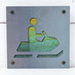 Snowmobile Metal Wall Art on Reclaimed Wood, Small 5.5 Inch Sled Sign, Sledder Gift