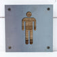 Men's Restroom Metal Sign on Reclaimed Wood, Rustic Bathroom Door Sign