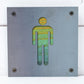 Men's Restroom Metal Sign on Reclaimed Wood, Rustic Bathroom Door Sign