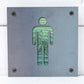 Men's Restroom Metal Sign on Reclaimed Wood, Rustic Bathroom Door Sign