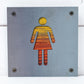 Women's Restroom Metal Sign on Reclaimed Wood, Rustic Bathroom Door Sign