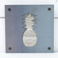 Pineapple Metal Wall Art on Reclaimed Wood, Tropical Kitchen Decor, Welcome Sign