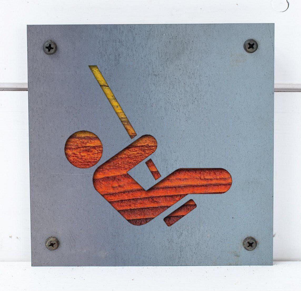 Rope Swing Metal Wall Art on Reclaimed Wood, Lake House Decor, Summer Sign